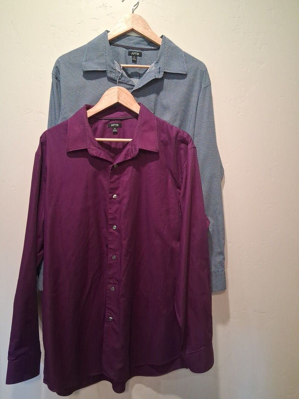 SET OF 2: Apt. 9 Mens XL Long Slv Button Down Dress Shirts Career Office Church